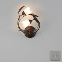 Cloe Brown & Black Brushed Wall Light