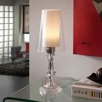 Clear table lamp Wendy with double shade