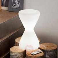 clessidra led table lamp in an hourglass shape