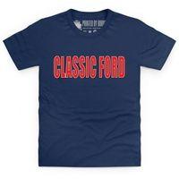 classic ford red logo kids t shirt