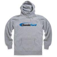 classic ford black blue logo hoodie