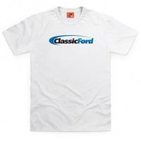Classic Ford Black & Blue Logo T Shirt