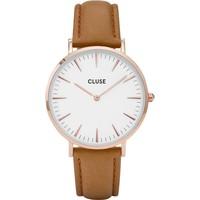 cluse ladies la boheme leather watch