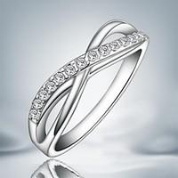 Classic Simple Silver Plated Alloy Statement Rings(1pc)