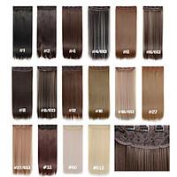 clip in hair extensions 24inch 60cm 120g 5clips long straight syntheti ...