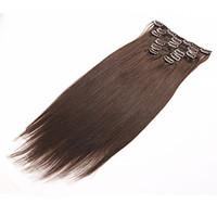 Clip In Human Hair Extensions Brazilian Hair Clip In Extension Straight 7Pcs/set 70g