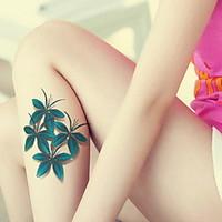 Clover Flowers Red Blue Color Waterproof Flower Arm Temporary Tattoos Stickers Non Toxic Glitter