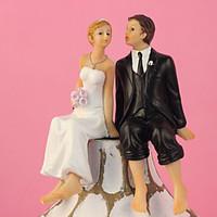 Classic Kissing Couple Wedding Cake Topper