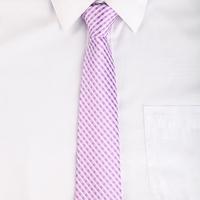 Classic Polyester Men\'s Tie Necktie Stripe Jacquard Wedding Groom Party Lilac