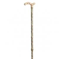Classic Canes Slimline Chelsea Walking Stick, Cream Floral, Slimline Chelsea Walking Stick