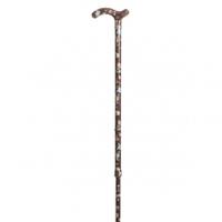 Classic Canes Slimline Chelsea Walking Stick, Burgundy Floral, Slimline Chelsea Walking Stick