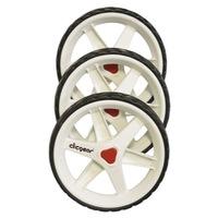 Clicgear 3.5 Golf Cart Replacement 3 Wheel Kit White