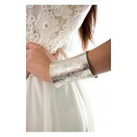 Cleopatra Large Cuff Bangle In Silver