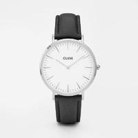 Cluse La Boheme Silver - White on Black Watch