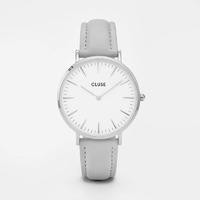 cluse la boheme silver white on grey watch