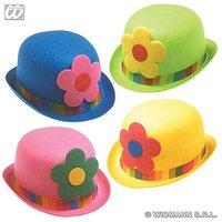 Clown Bowler Felt W Flowers Bowler Hats Caps & Headwear For Fancy Dress