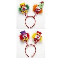 Clown Head Boppers (green/orange & Red/yellow) Clown Hats Caps & Headwear For