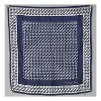 Classic navy/white monogram scarf - Christian Dior