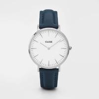 Cluse La Boheme Silver - White on Petrol Watch