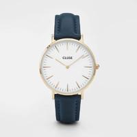 Cluse La Boheme Gold - White on Petrol Watch