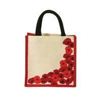 Cluster Poppy Mini Jute Bag