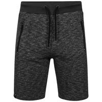 Clavell Spacedye Sweat Shorts in Black Slub Fleck - Dissident