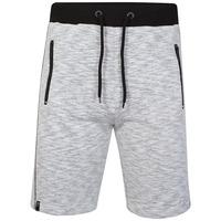 clavell spacedye sweat shorts in white slub fleck dissident