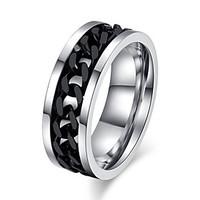 Classic Rotating chain Men\'s Titanium Steel Rings(As Picture)(1 Pc) Jewelry