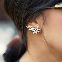 clip earrings gemstone rhinestone alloy statement jewelry fashion gold ...