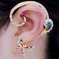 Clip Earrings Alloy Rhinestone Simulated Diamond White Rainbow Jewelry Party Daily Casual 1set