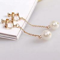Clip Earrings Imitation Pearl Pearl Imitation Pearl Alloy Gold Jewelry Daily Casual 1 pair