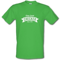 clear coast checker male t shirt