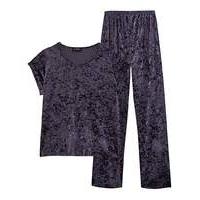 Club L Luxury Crushed Velvet Pyjamas