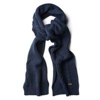 Classic Cable Knit Scarf - Marine