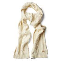 Classic Cable Knit Scarf - Cream