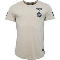 closure london mens military badge t shirt stone