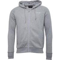 Closure London Mens Full Zip Contrast Hoody Light Grey Marl