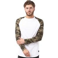 closure london mens camo sleeve t shirt white