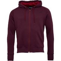 closure london mens full zip contrast hoody burgundy