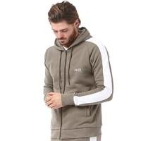 Closure London Mens Full Zip Contrast Hoody Dark Khaki