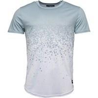 closure london mens splatter fade t shirt khakiwhite