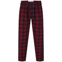 cliffords brush flannel lounge pants in rumba red check tokyo laundry