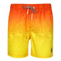 Cleopas Tropical Ombre Print Swim Shorts in Orange / Yellow Ombre  Tokyo Laundry
