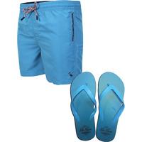 clarion swim shorts with free matching flip flops in turquoise south s ...