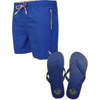 clarion swim shorts with free matching flip flops in ocean blue south  ...