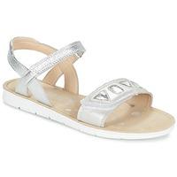 clarks mimomagic junior girlss childrens sandals in silver