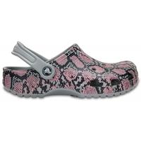 Clogs Grey Classic Snakeskin Graphic