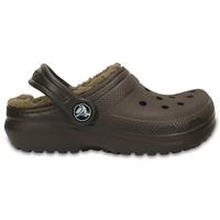 clogs kids brown classic fuzz lined