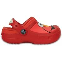 clogs kids red creative elmo fuzz lined