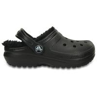 Clogs Kids Black Classic Fuzz Lined